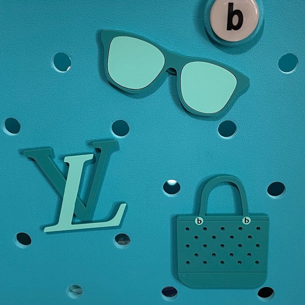 3 Piece LV Themed Bogg Charm Set-Glitzy Girl Bogg Charms